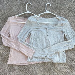American eagle soft and sexy long sleeve tshirts size small with buttons